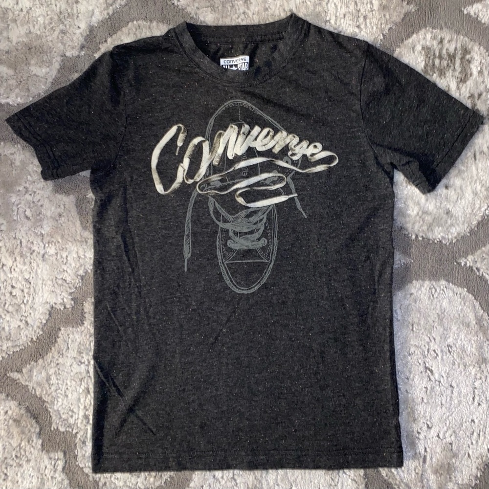 Converse Grey Speckled Shirt Girls Size Medium 10-12
